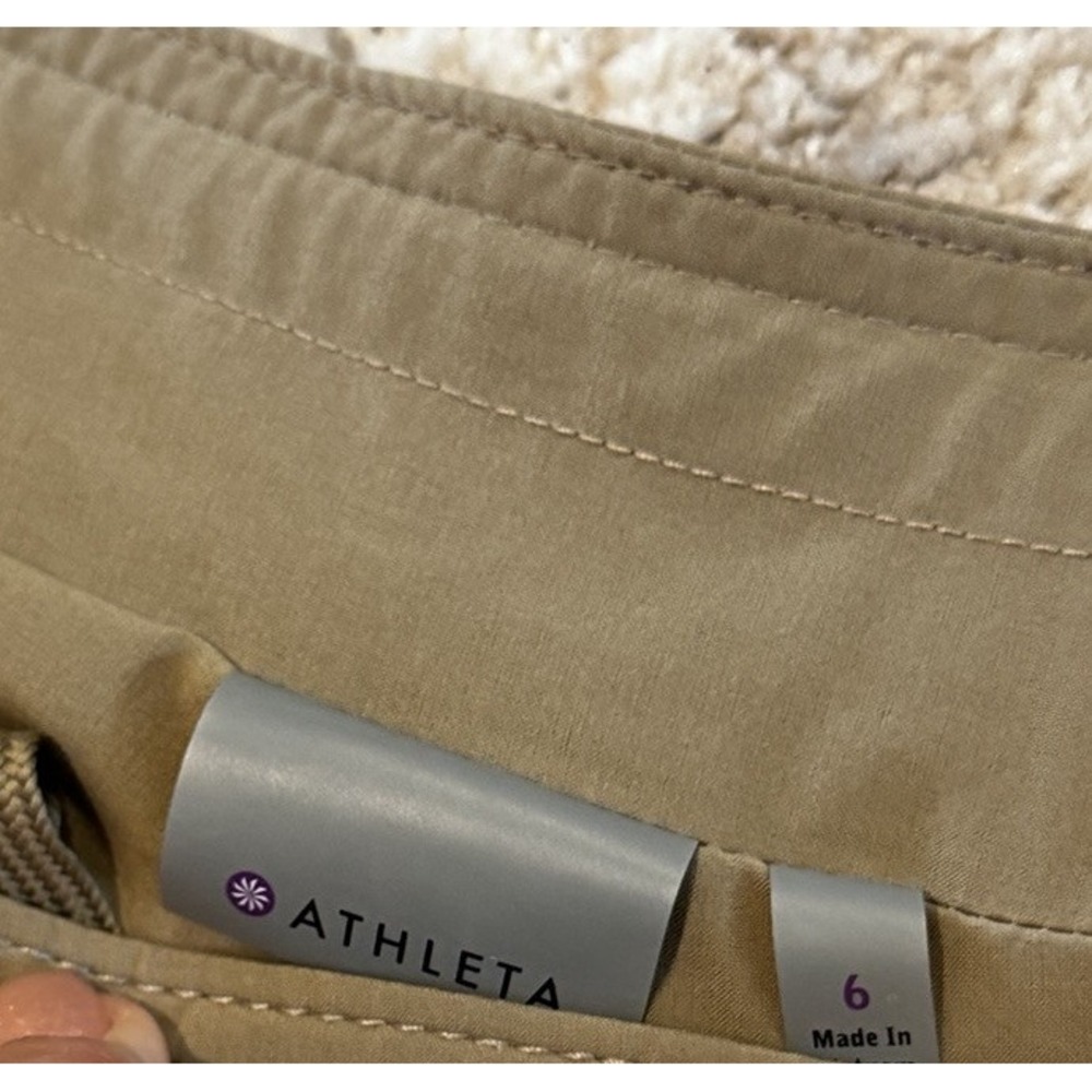 Athleta Women's Skort Sz 6 Taupe Khaki Skirt Shorts Tennis Pickle Ball Golf - Picture 9 of 9